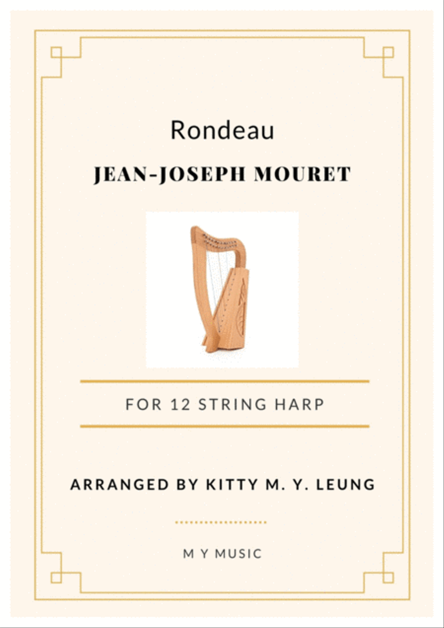 Rondeau by Jean-Joseph Mouret - 12 String Harp Harp scores gallery preview page 1