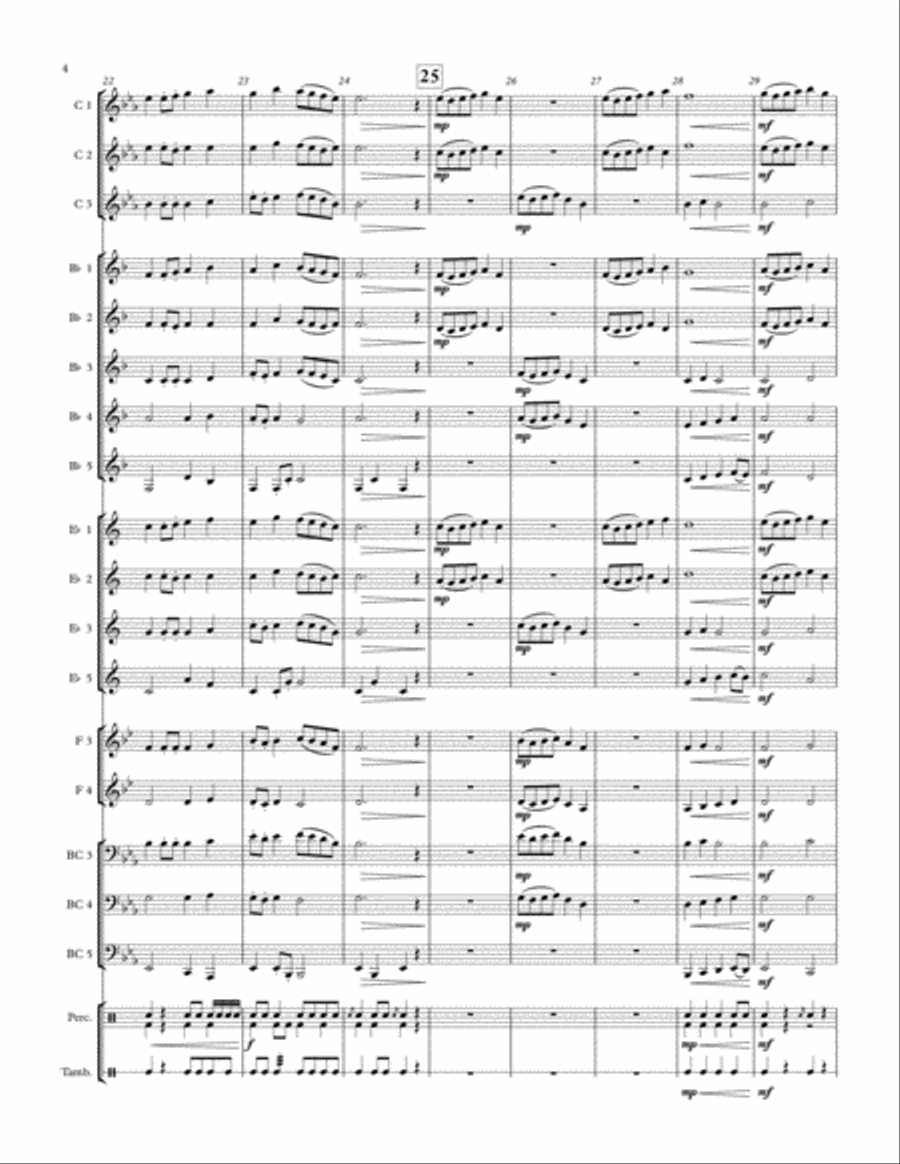 Majesty - for adaptable quintet Concert Band scores gallery preview page 4