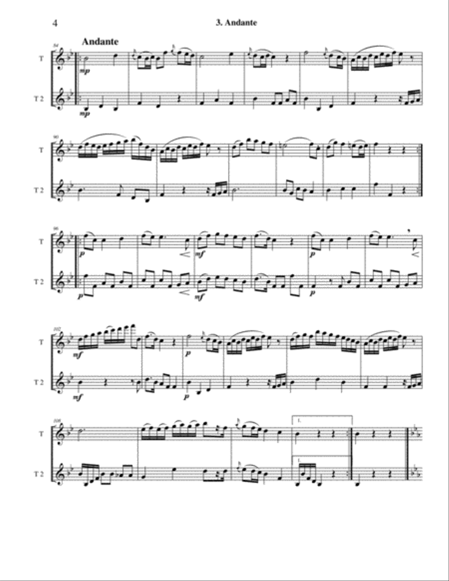 Twelve Duets for Tenor Sax Woodwind Duet scores gallery preview page 4