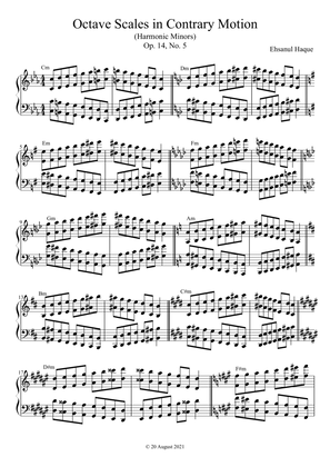 Octave Scales in Contrary Motion (Harmonic Minors, Op. 14, No. 5)