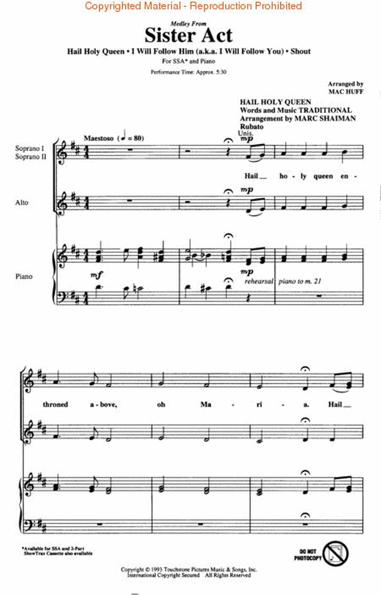 Sister Act - Medley (SSA Choir & Piano)