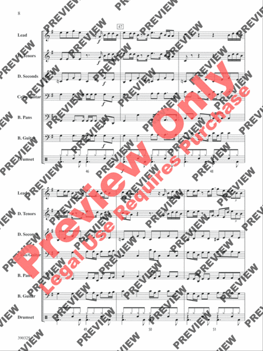 Dreaming with a Broken Heart Steel Drum Band scores gallery preview page 9