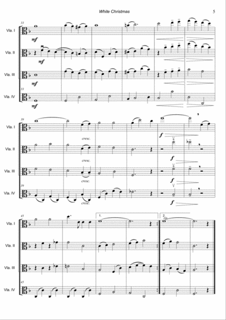White Christmas String Quartet scores gallery preview page 5