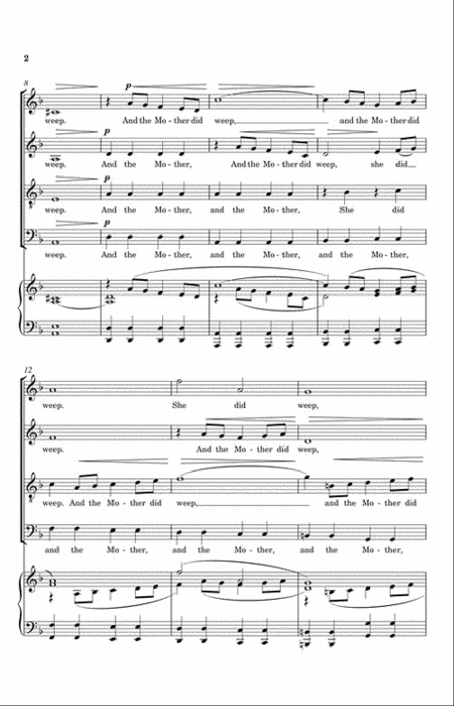 And the Mother Did Weep from Stabat Mater A Cappella scores gallery preview page 3
