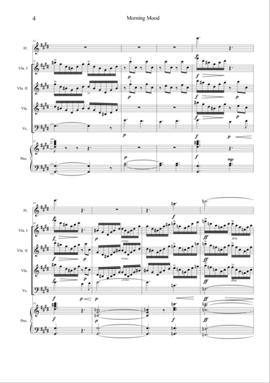 Peer Gynt, Suite No.1 Op.46, Morning Mood Orchestra scores gallery preview page 4