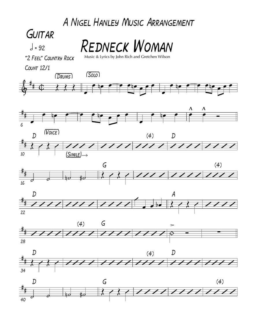 Redneck Woman Cover Band scores gallery preview page 2