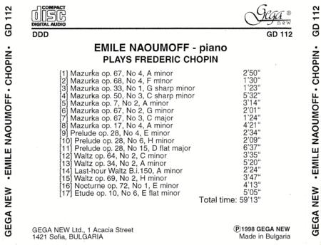 Naoumoff Plays Chopin