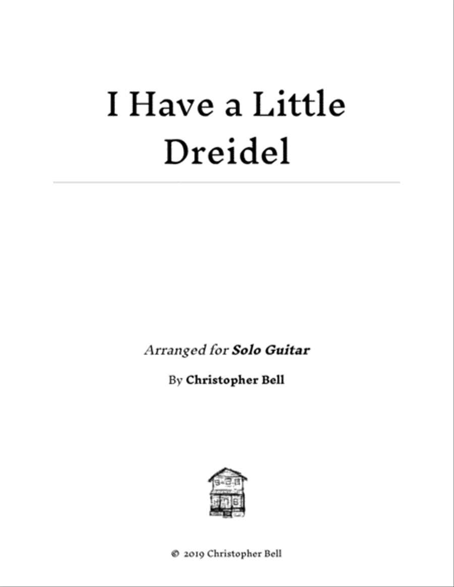 I Have a Little Dreidel - For Solo Guitar - Level 2 Guitar Solo scores gallery preview page 1