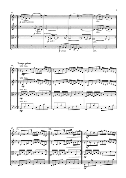 Handel - PASSACAGLIA from Suite G minor HWV 432 - String Quartet, score and parts image number null