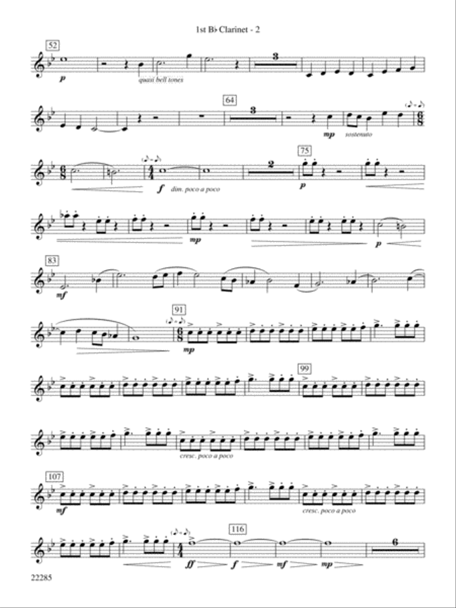 Riders on the Wind: 1st B-flat Clarinet Concert Band scores gallery preview page 2