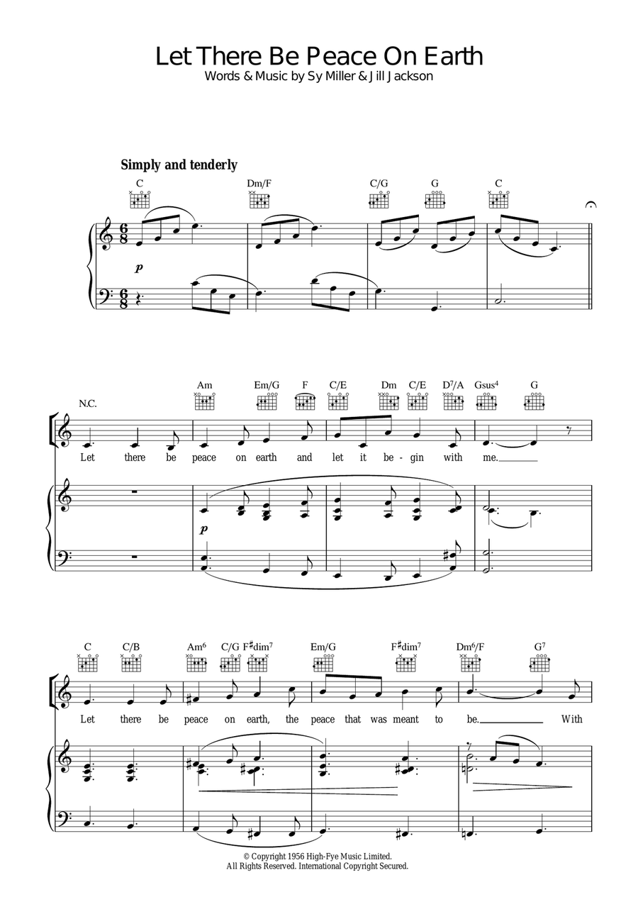 Let There Be Peace On Earth Acoustic Guitar scores gallery preview page 1
