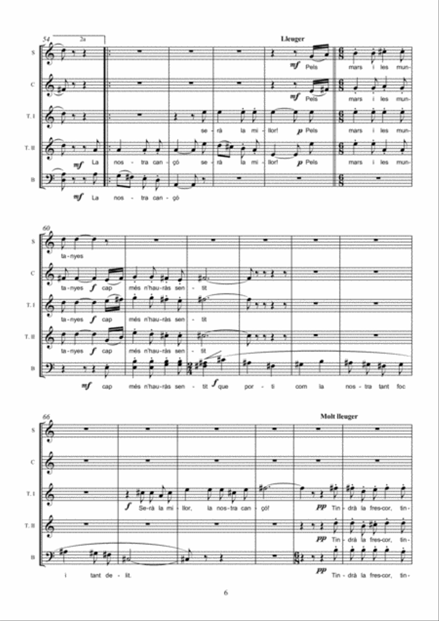 La cançó nostra La cançó nostra 4-Part scores gallery preview page 6