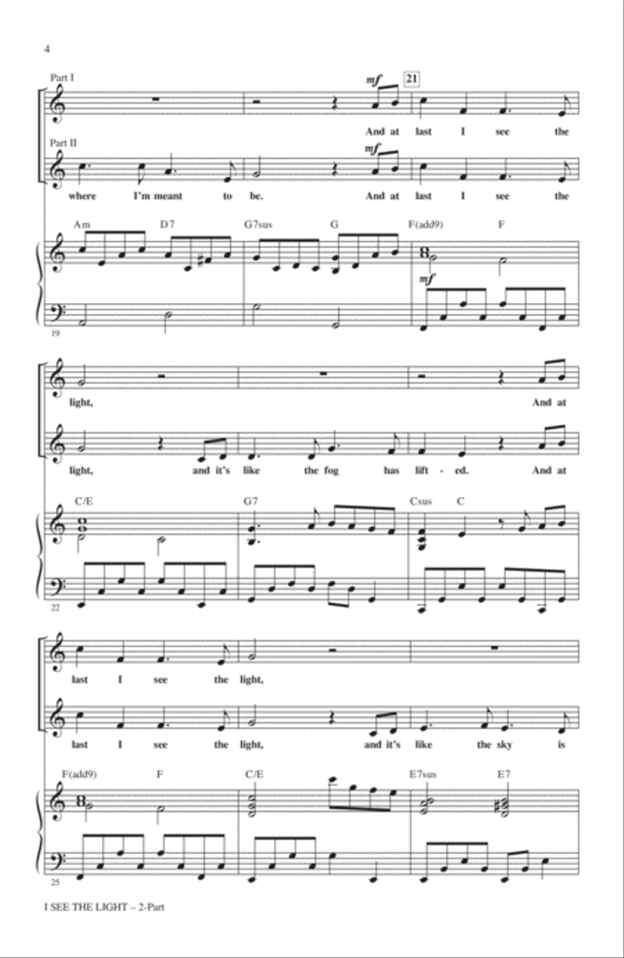 I See The Light (from Tangled) (arr. Mac Huff) 2-Part scores gallery preview page 3