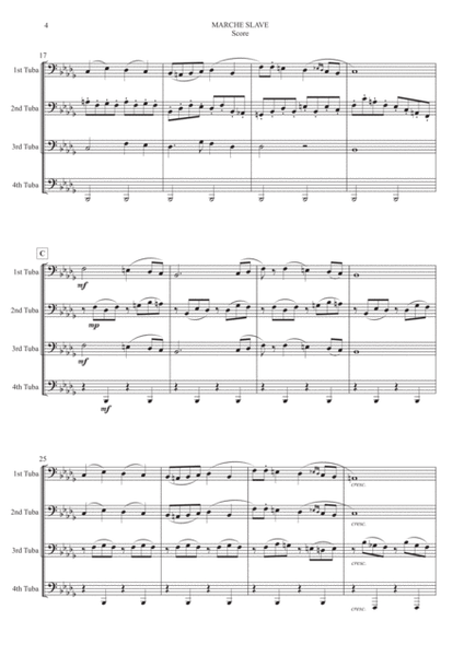 Marche Slave for Symphonic Tuba Quartet image number null