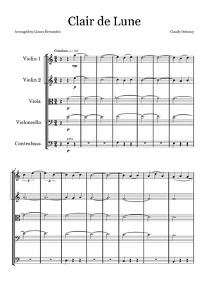 Clair de Lune by Debussy - String Quintet