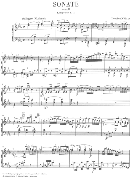 Piano Sonata in C minor Hob.XVI:20