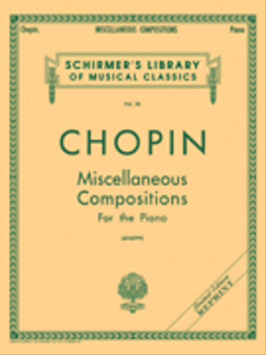 Miscellaneous Compositions Piano Solo scores gallery preview page 1