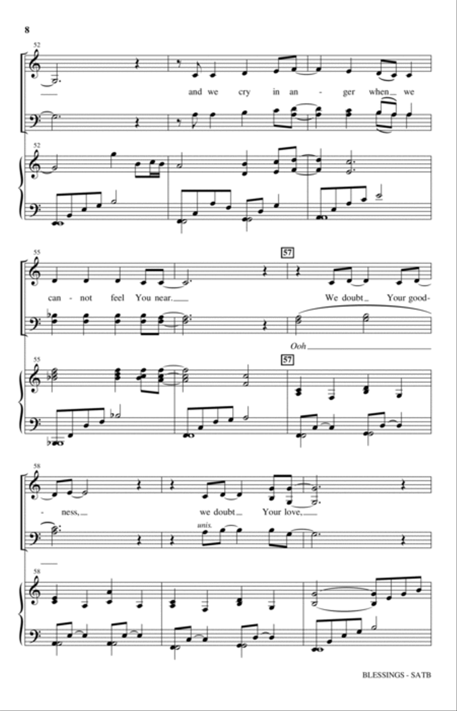 Blessings (arr. Heather Sorenson) 4-Part scores gallery preview page 6