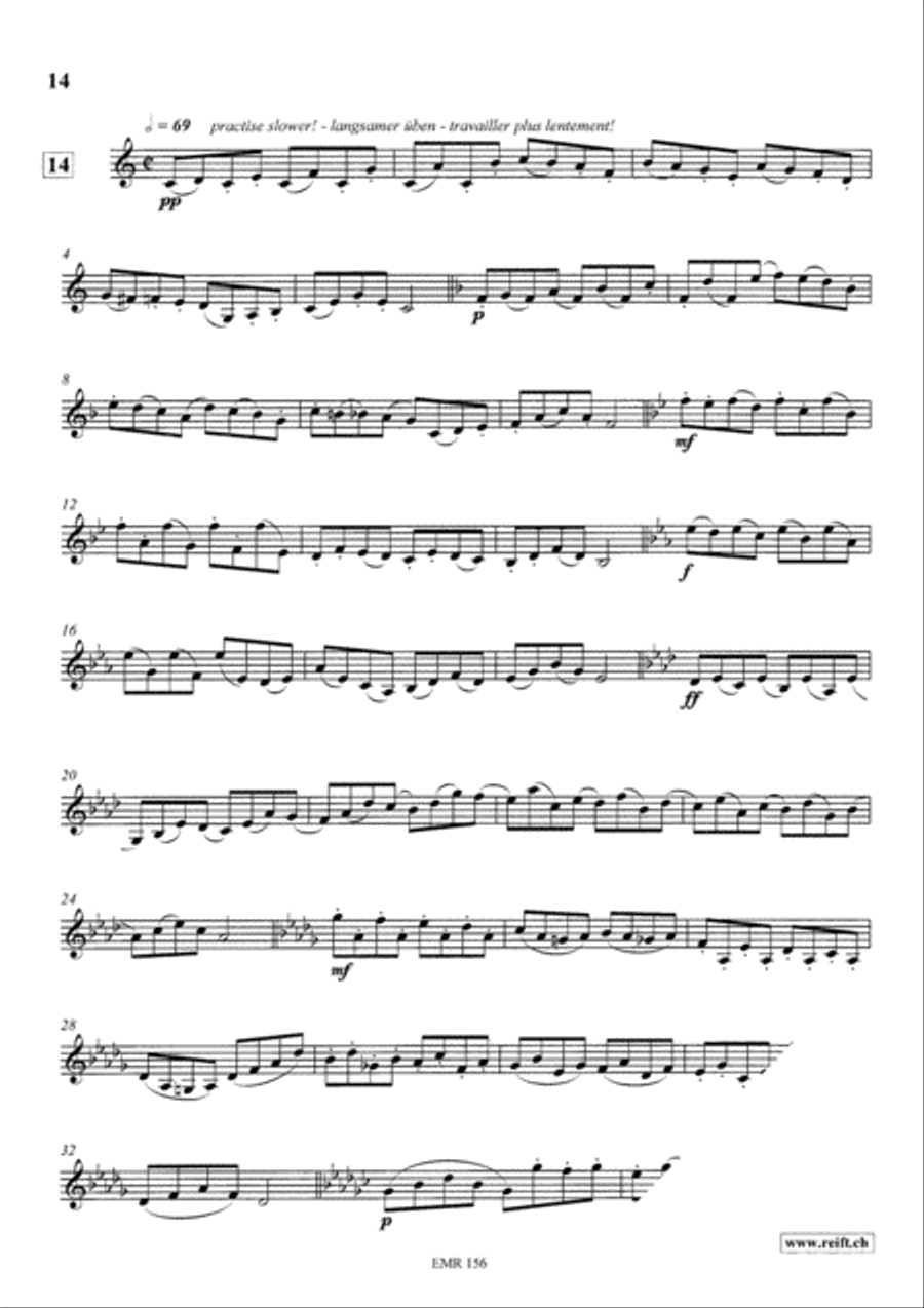 Technical & Melodic Studies Vol. 6 Trumpet scores gallery preview page 14