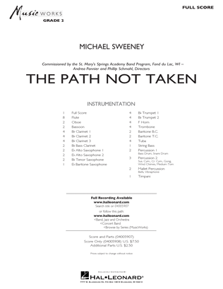 Book cover for The Path Not Taken - Full Score