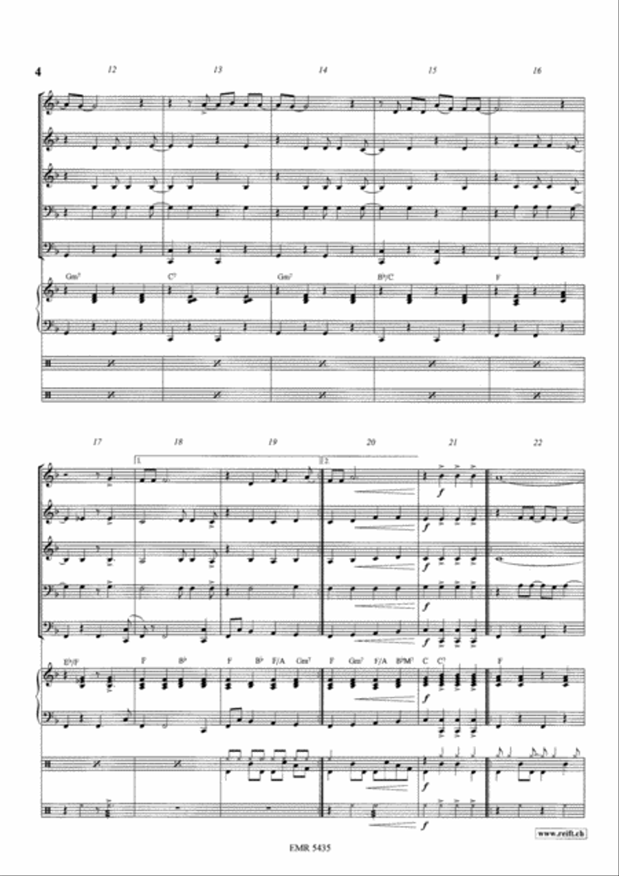 Oh Happy Day Concert Band scores gallery preview page 5