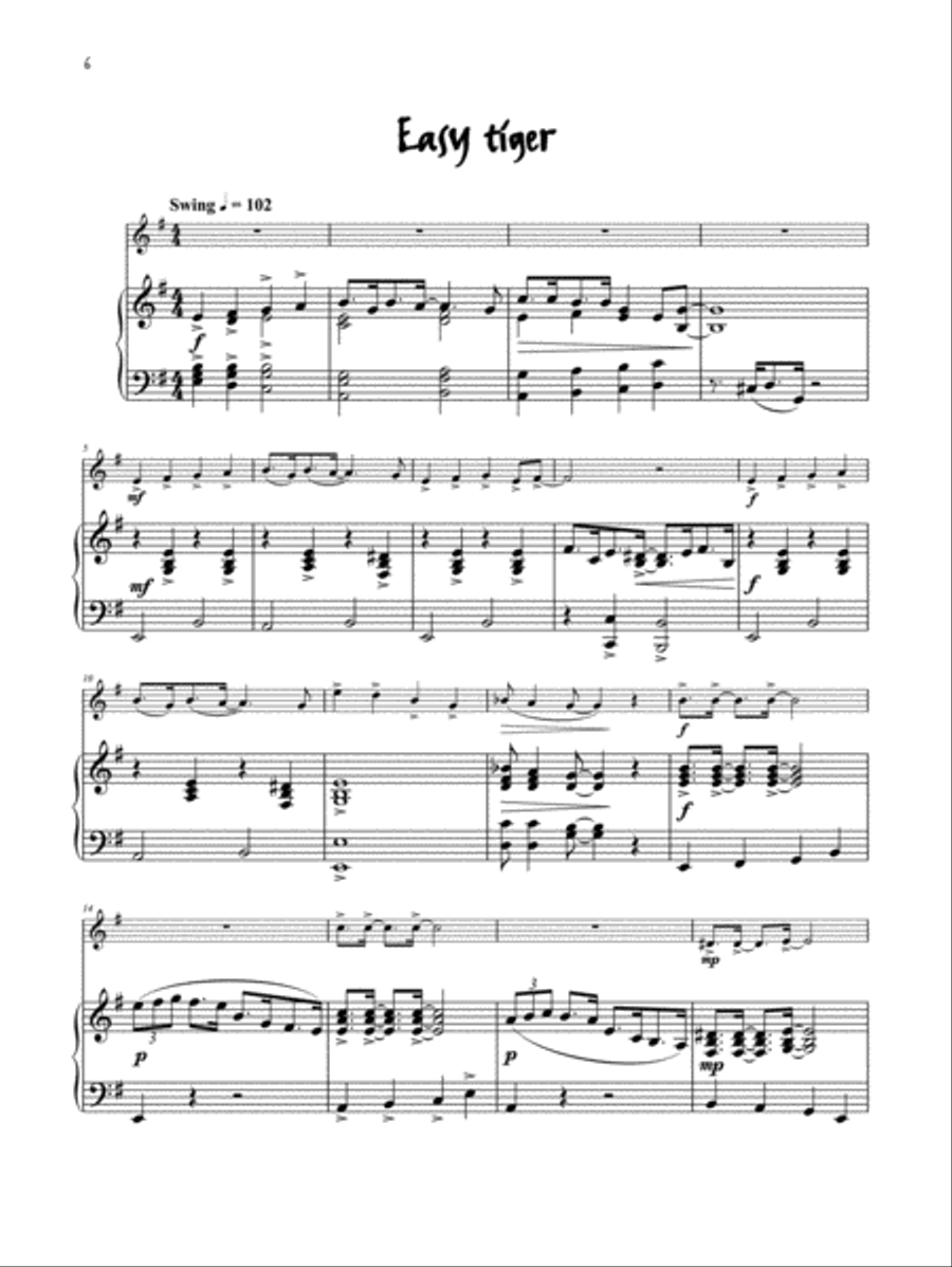 Easy Jazzin' About -- Fun Pieces for Recorder Recorder scores gallery preview page 5
