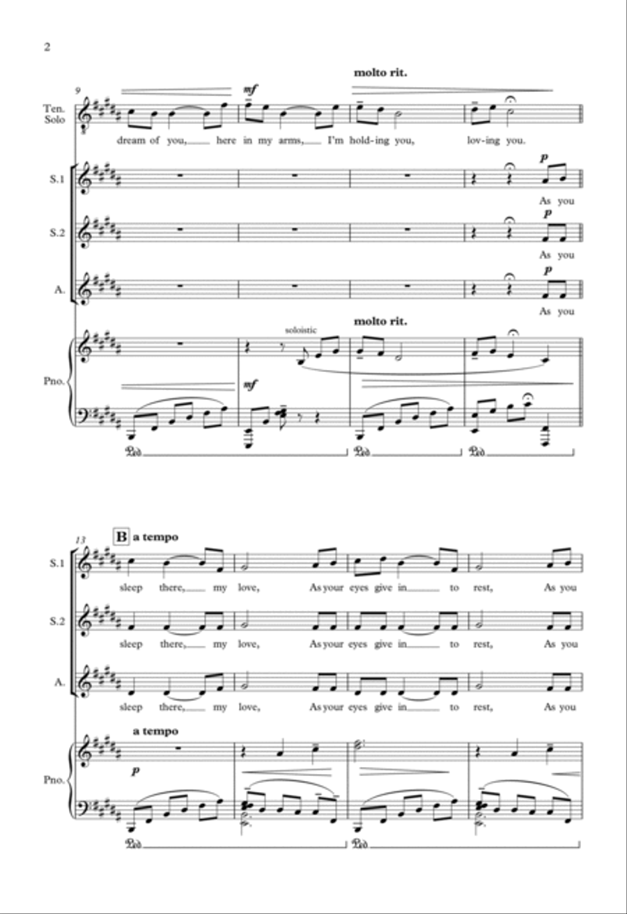 In My Dreams Choir scores gallery preview page 2