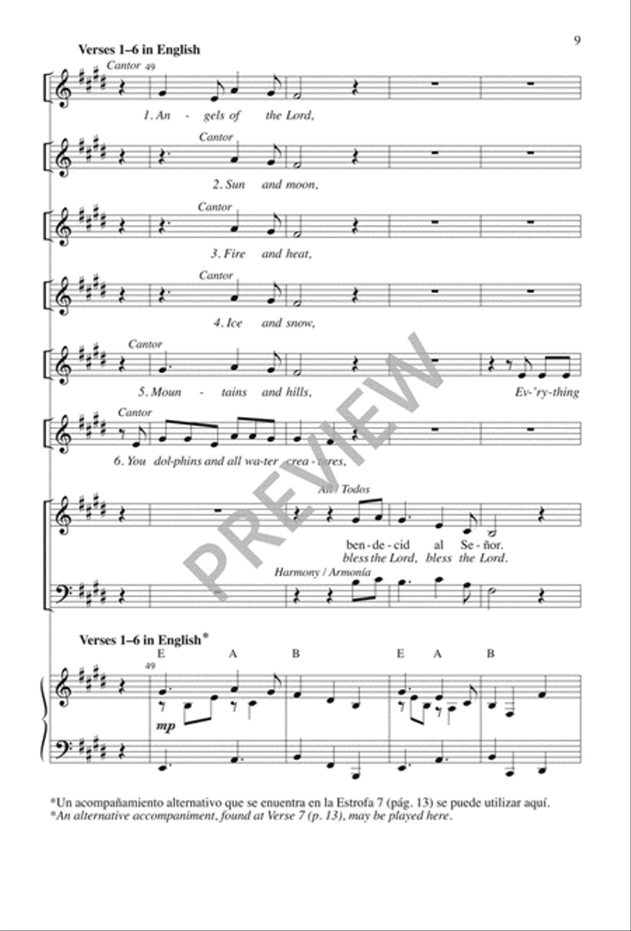 Cántico de Daniel / Canticle of Daniel 3-Part scores gallery preview page 10