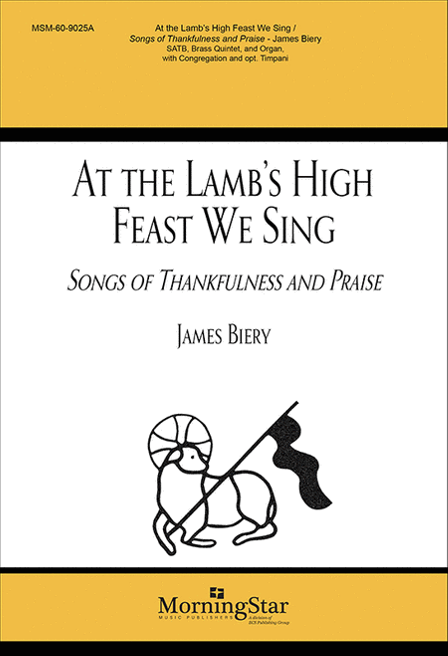 At the Lamb's High Feast We Sing Songs of Thankfulness and Praise 4-Part scores gallery preview page 1