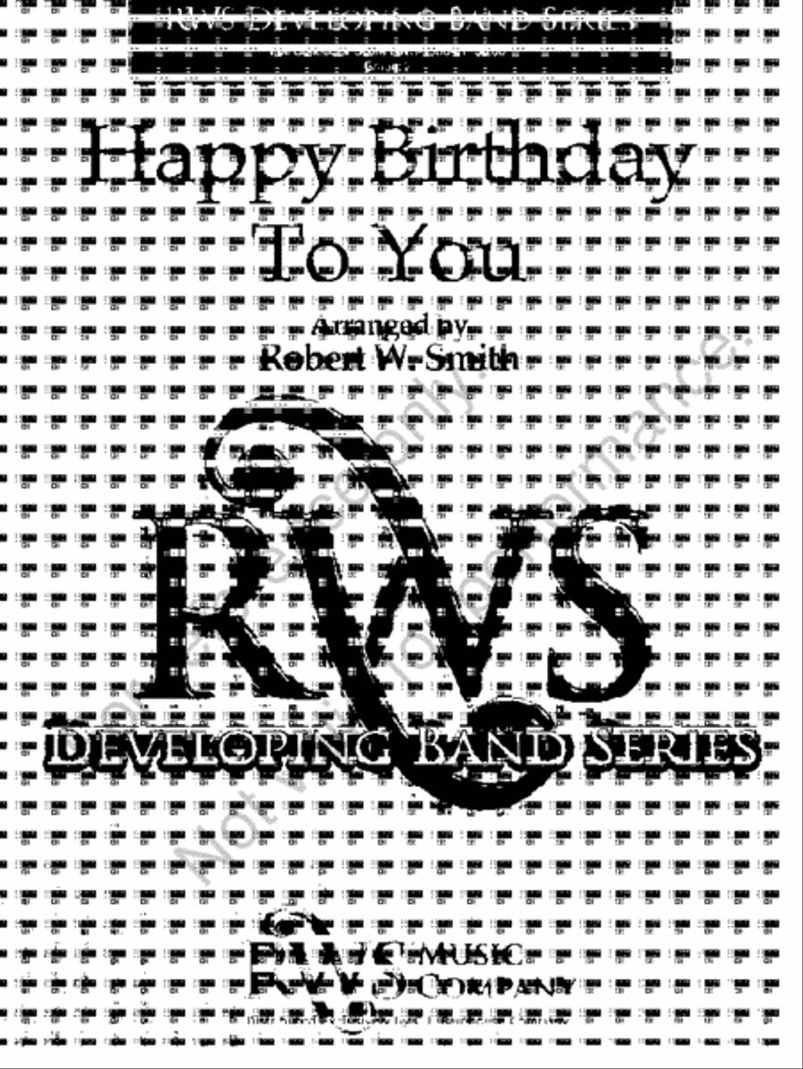 Happy Birthday to You Concert Band scores gallery preview page 2