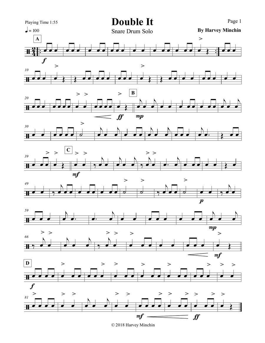 Snare Drum Solo Collection 1 Snare Drum scores gallery preview page 3