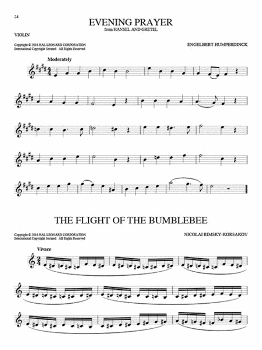 101 Classical Themes for Violin Violin Solo scores gallery preview page 4