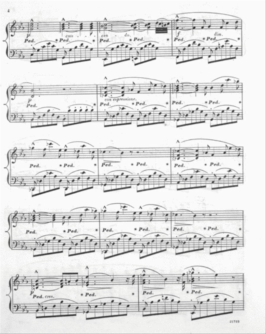 The Bride's Prayer On Her Wedding Day (Der Jungfrau Gabet) Piano Solo scores gallery preview page 3