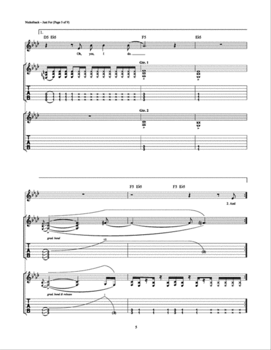 Just For Just For Electric Guitar scores gallery preview page 5