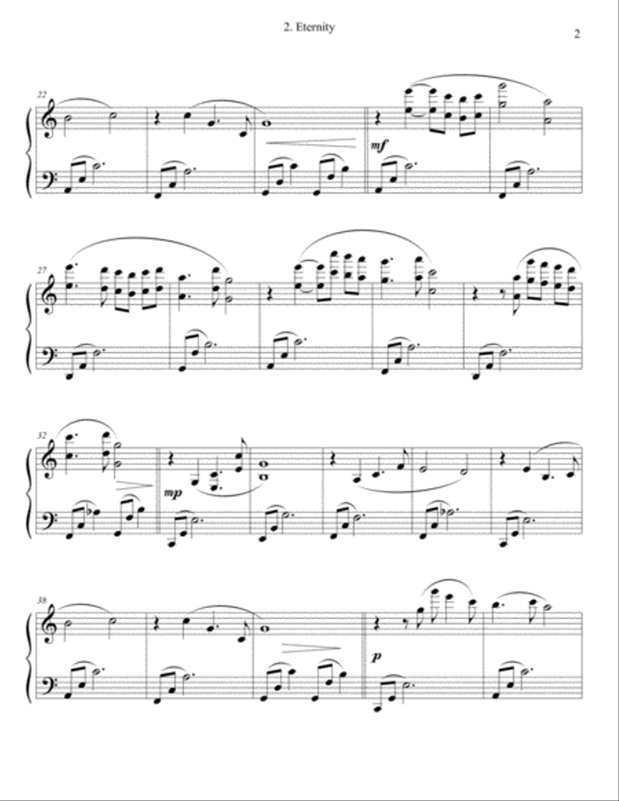 Eternity Piano Solo scores gallery preview page 2