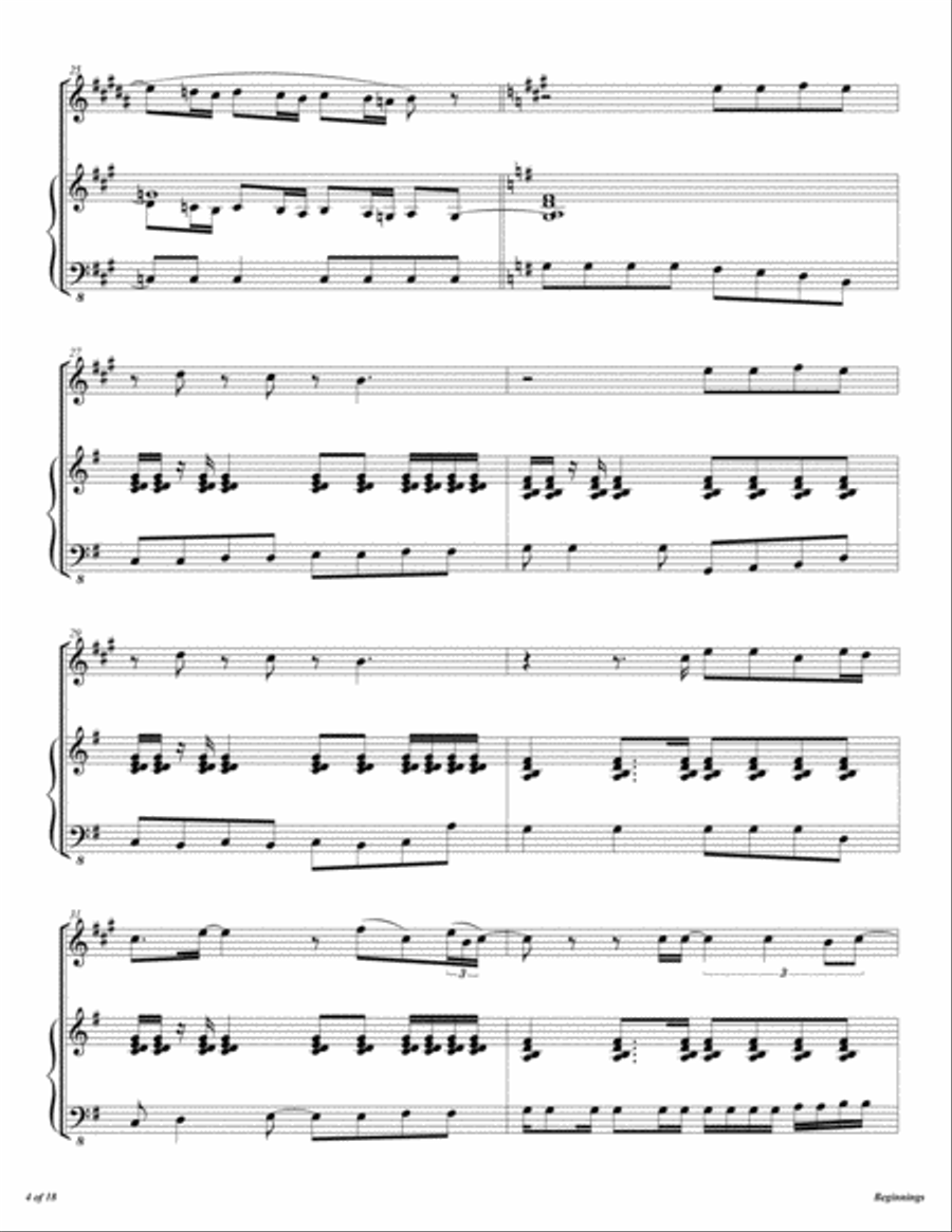 Beginnings Trumpet Solo scores gallery preview page 5