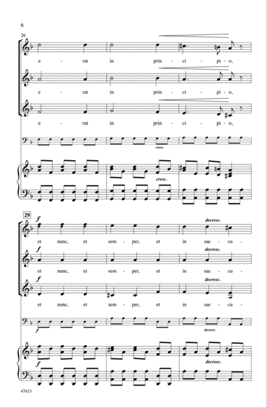 Gloria Patri et Filio Choir scores gallery preview page 5