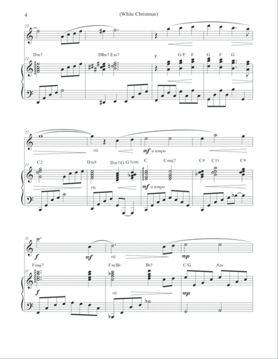 White Christmas White Christmas Flute Solo scores gallery preview page 4