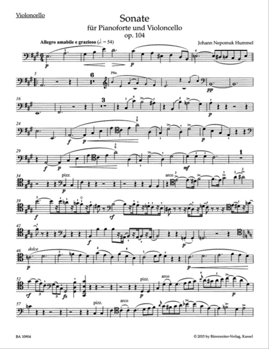 Sonata for Pianoforte and Violoncello op. 104 Piano scores gallery preview page 3