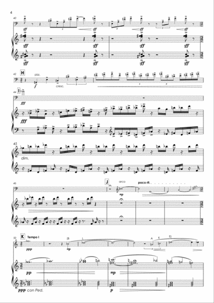 Blake Intermezzo for double bass and piano Double Bass scores gallery preview page 4