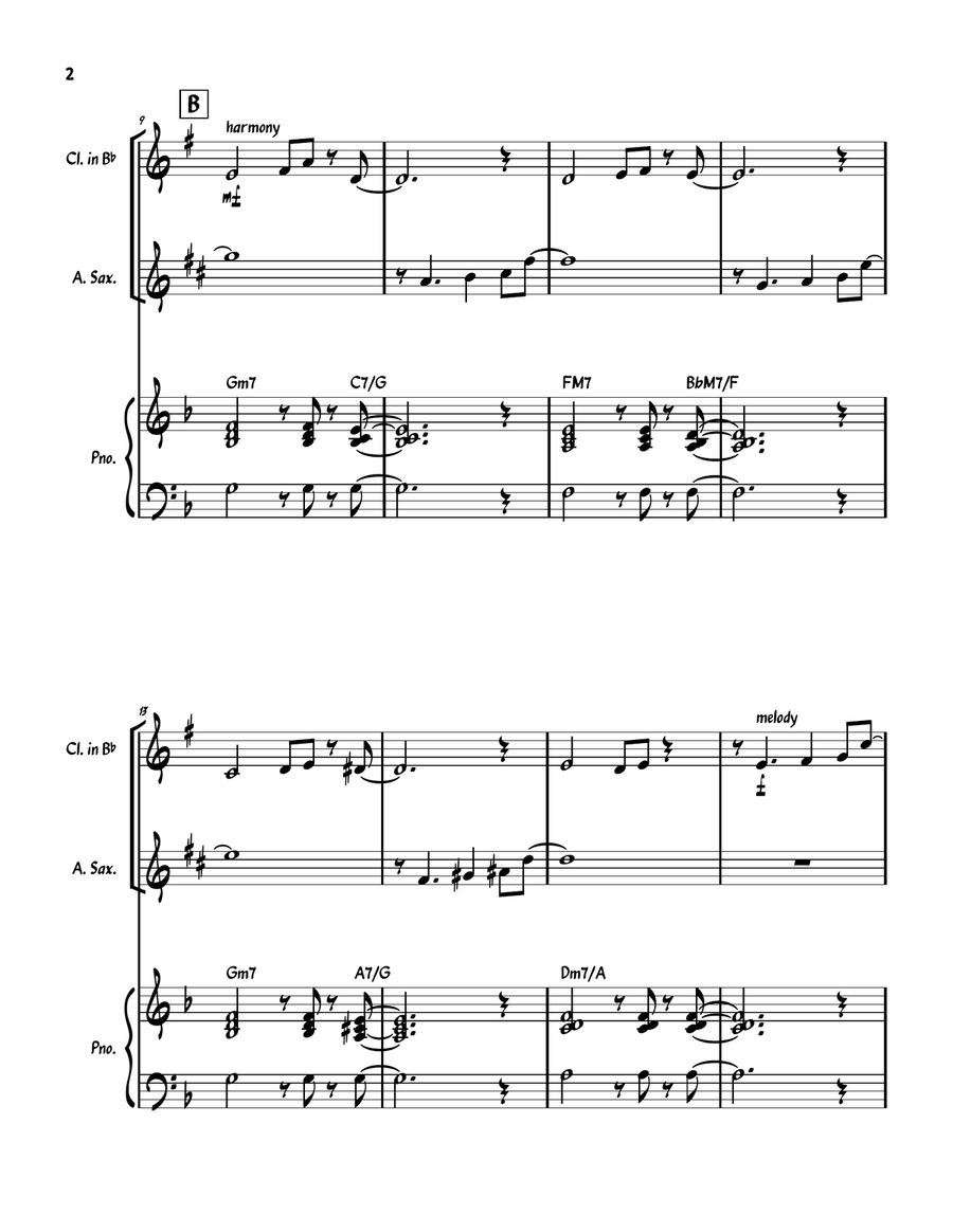 Autumn Leaves Woodwind Duet scores gallery preview page 2