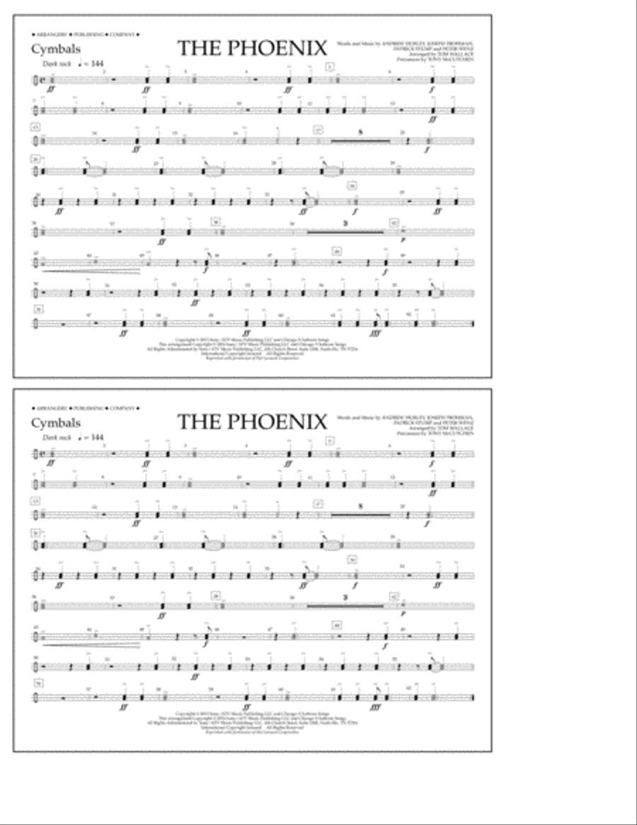 The Phoenix - Cymbals Marching Band scores gallery preview page 1
