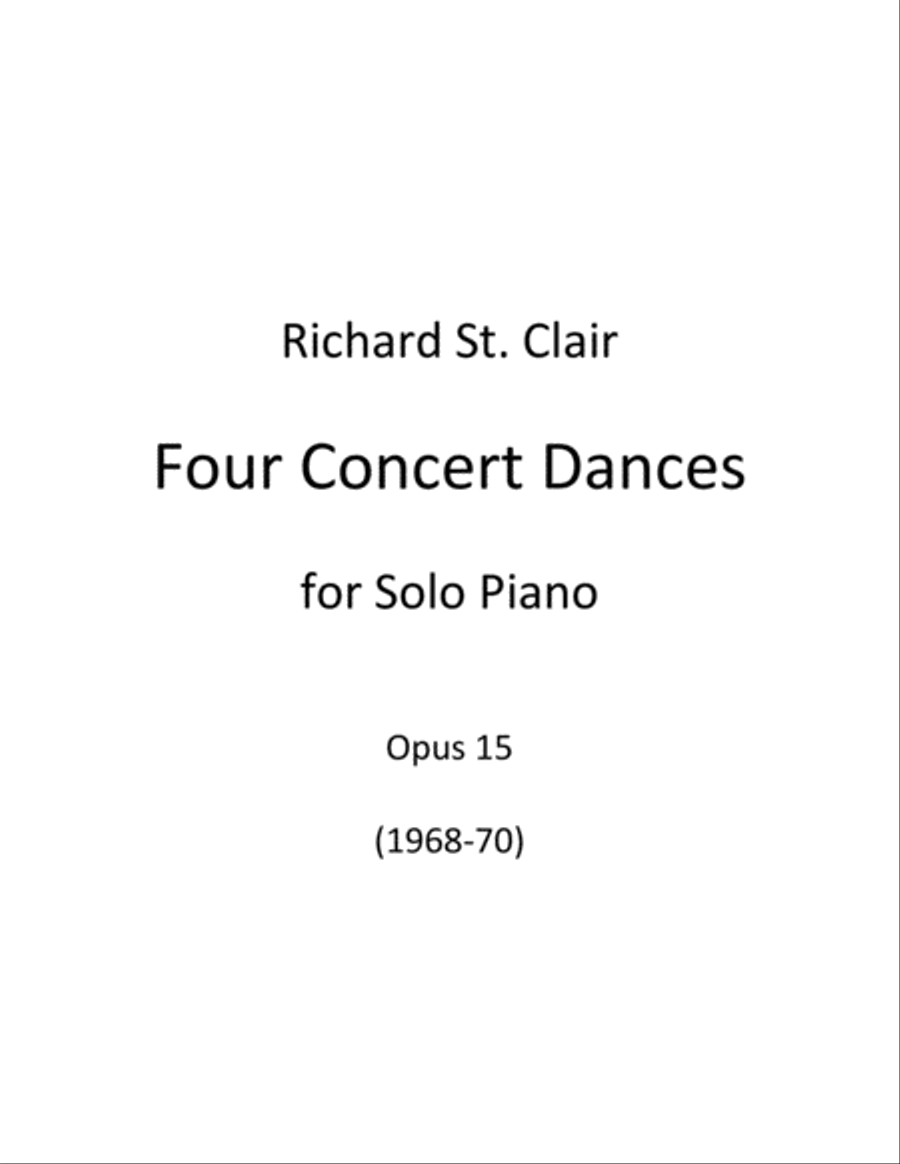 Four Concert Dances for Solo Piano (1968-69) Piano Solo scores gallery preview page 1