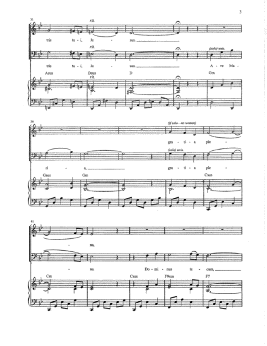 Ave Maria 4-Part scores gallery preview page 4