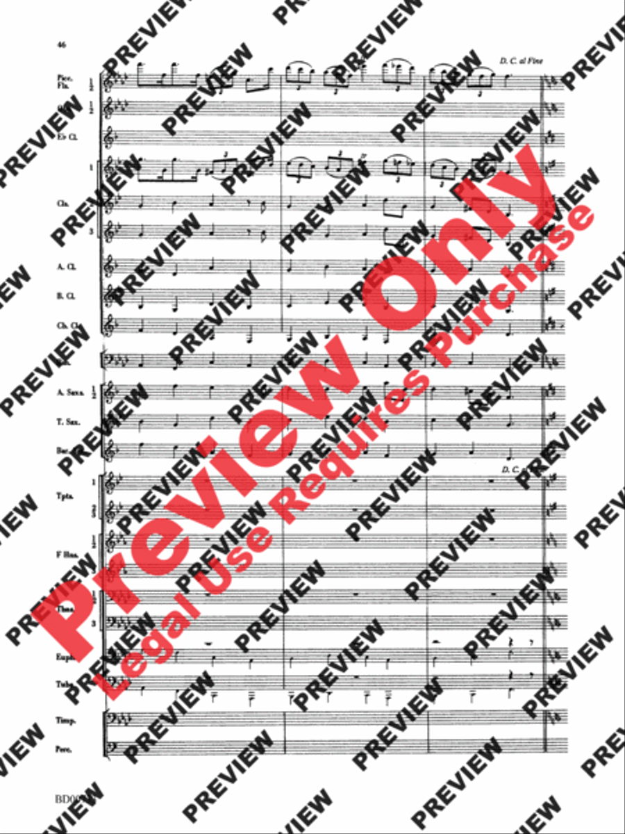Water Music Suite Concert Band scores gallery preview page 46