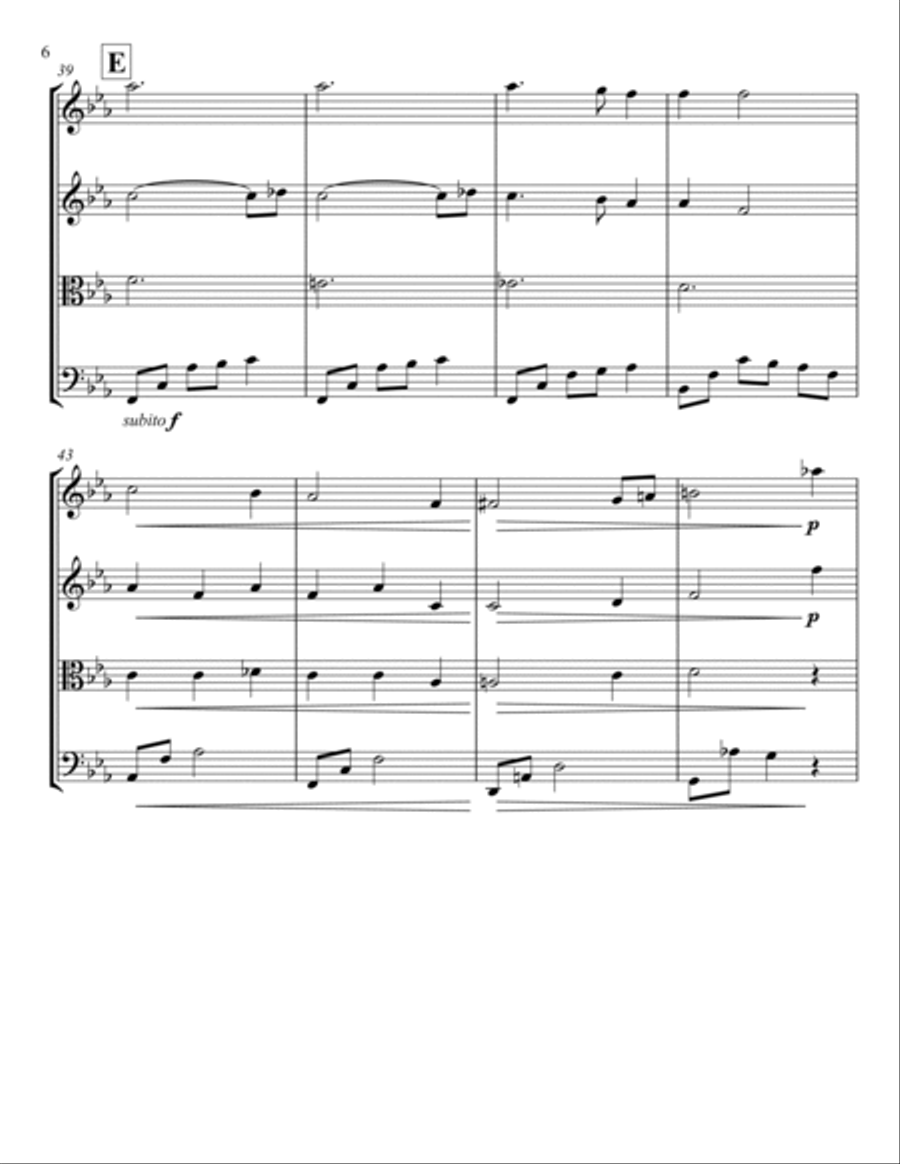Hushabye Mountain String Quartet scores gallery preview page 6