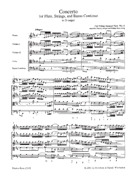 Flute concerto in D major Wq 13