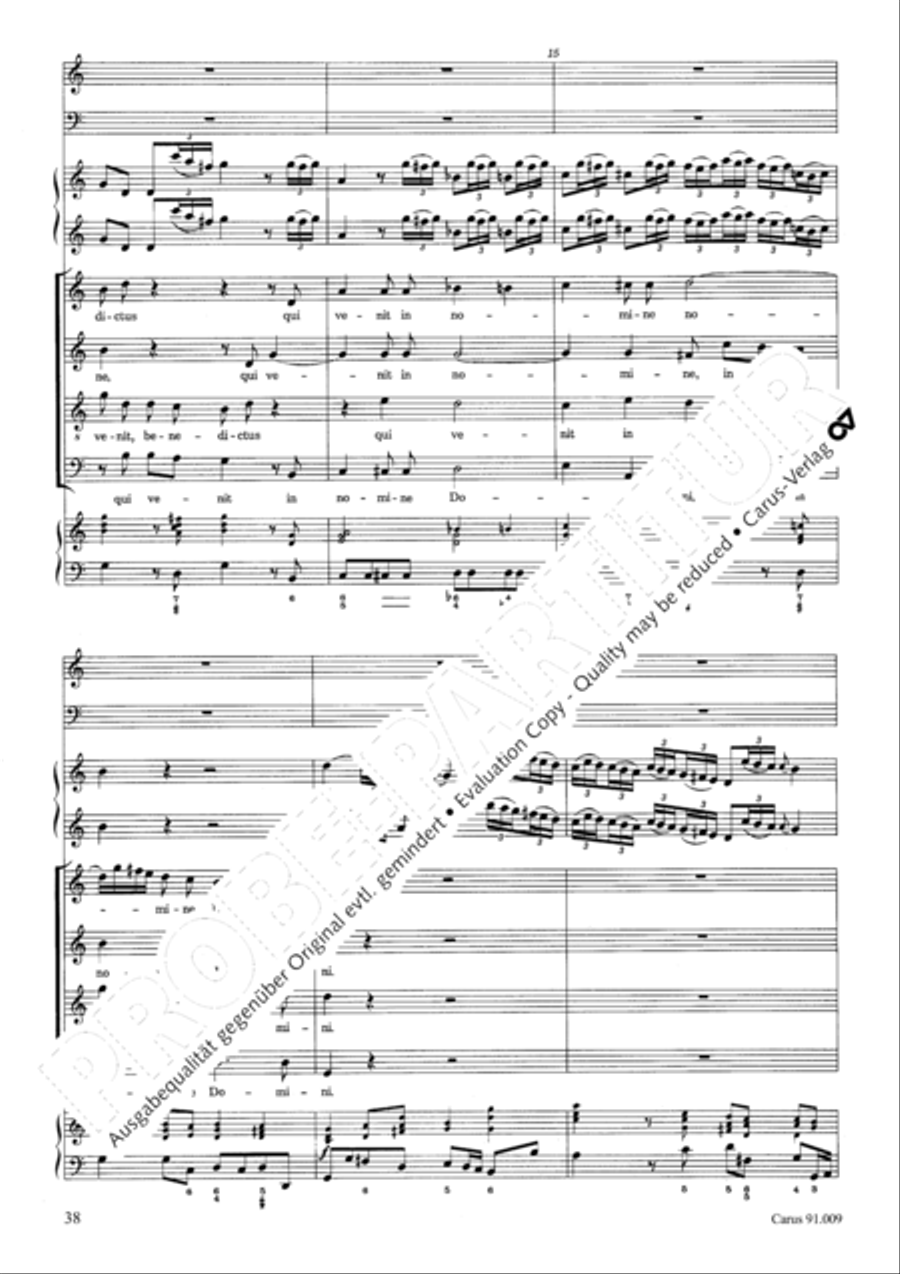 Missa Sancti Gabrielis 4-Part scores gallery preview page 41