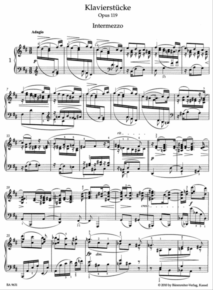 Klavierstuecke op. 119 Piano Solo scores gallery preview page 2