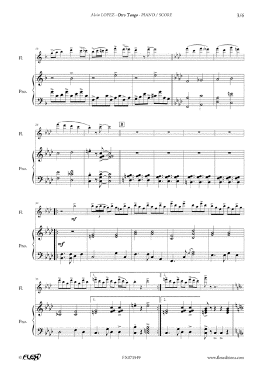 Otro Tango Flute Solo scores gallery preview page 3